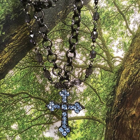 Jewelry Double Chain Cross Necklace Poshmark
